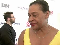 INTERVIEW - Carrie Mae Weems at 15th Annual Art For Life Gala Stock Footage