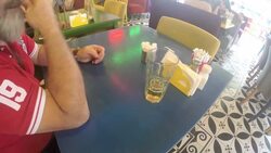 At Cafe: Eating, Drinking, Working Stock Footage