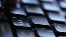 Keyboard yes Stock Footage