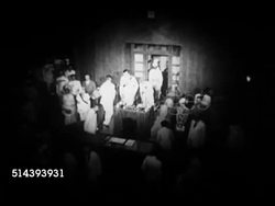 1947: PAKISTAN: WS Lord Louis Mountbatten (1900-1979) saluting w/ Lady Edwina Mountbatten (1901-1960) BG, WS Pakistan flag, VS Lord Mountbatten at ceremony, sister Fatima Jinnah w/ Edwina, VS Muhammad Ali Jinnah, WS HUGE Crowd outside. Instructional Video