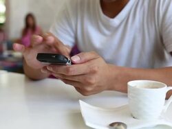 man using smartphone Stock Footage