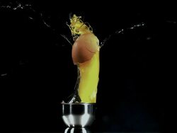 High speed Egg exploding, shot by bullet Stock Footage