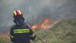 Firefighters tackle fires in northern Greece Instructional Video