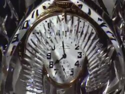 MS T/L Pocket watch in crystal rotating surround / Santa Barbara, California, United States Stock Footage