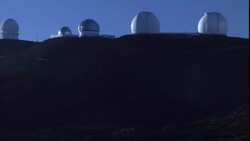 Observatories performs astronomical research at the summit of Mauna Kea. Stock Footage