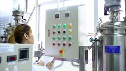 Quality control in pharmaceutical factory. Stock Footage