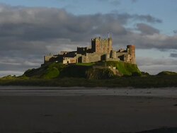 General views of Bamburgh Castle Stock Footage