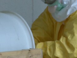 CDC employees train health care workers to work in Ebola area Stock Footage