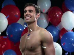 Man with balloons and ticker tape Stock Footage