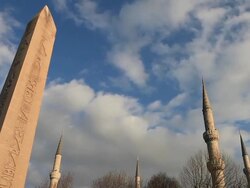 HD:The Obelisk of Theodosius  **Time Lapse**  Istanbul, TURKEY Stock Footage