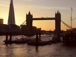 Thames dusk. Stock Footage