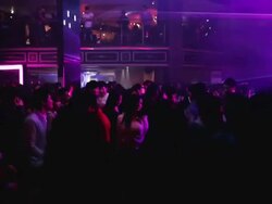 WS, TU Young Koreans dance at a trendy nightclub in central Seoul / Seoul, South Korea Stock Footage