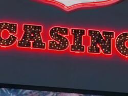 Blinking Casino Sign Stock Footage
