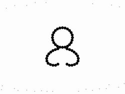 USER - female, pure black dots (LOOP) Stock Footage