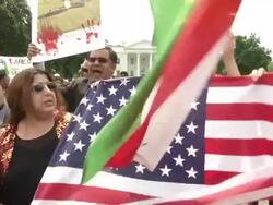 Anti ISIS Protest Stock Footage