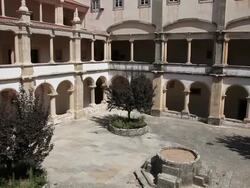 Tomar, Convent of the Order of Christ (Convento de Cristo), Hosterly cloister, built in 1541-1542 Stock Footage