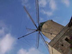 Windmill in Xaghra Gozo Timelapse Stock Footage