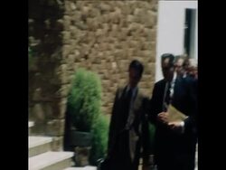 SYND 1 8 78 PRESIDENT SADAT MEETS US ENVOY ATHERTON IN ALEXANDRIA News Clip