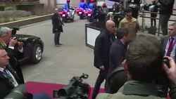 CLEAN : EU leaders arrive for crunch migrant talks with Turkey News Clip