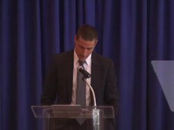 SPEECH: Matthew Fox (presented American Cinematheque, Levantine Cultural Center, & Latin American Cinemateca) acceptance at the Hollywood Foreign Press Association's Installation Luncheon at Los Angeles CA. (Footage by WireImage Video/GettyImages) Stock Footage