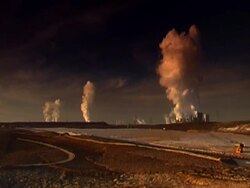 Three power plants Stock Footage