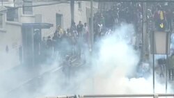 CLEAN : Clashes erupt around Ecuador National Assembly amid fuel hike anger News Clip