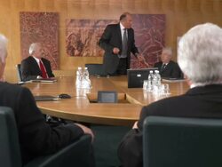 HD: Angry Manager At Board Meeting Stock Footage