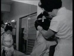 Japanese wedding preparations in department store Stock Footage