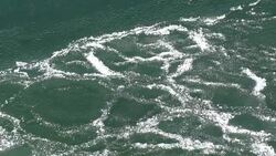 Ice bobs on the waves Stock Footage