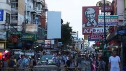Pedestrian Khao san Road Famous Place Stock Footage