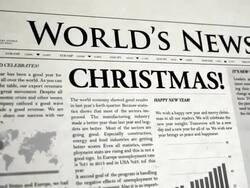 Christmas and New Year Newspaper Stock Footage
