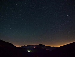 TIME LAPSE: Mountains at night Stock Footage