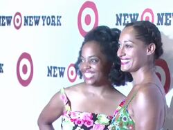 Rhonda Ross Kendrick and Tracee Ellis Ross at the Target Celebrates Opening Of East Harlem Location With Star-Studded Party at New York NY.  Stock Footage