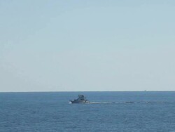 Gulf Shores Fishing Boat Stock Footage