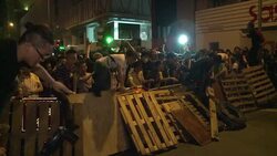 CLEAN : Riot police fight back Hong Kong demonstrators News Clip