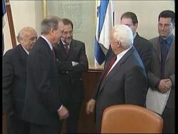 Reactions to Mitchell report from Israelis and Palestinians News Clip