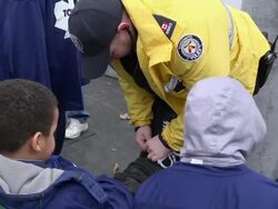 Official Opening of the Revitalized Regent Park Ice Rink in Toronto Stock Footage
