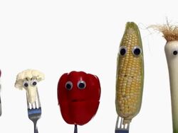 Vegetable Crowd Two Stock Footage