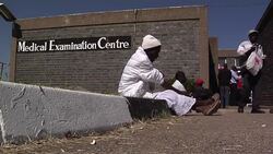 Harare Hospital Shots - Patients Outside Medical Examination Centre News Clip