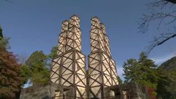 Nirayama  Reverberatory (Hansharo) , one of the UNESCO World Heritage sites. Stock Footage