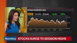 U.S. Stocks Surge to Session Highs News Clip