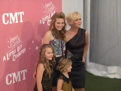 Jennie Garth, Luca Bella Facinelli at CMT's Jennie Garth: A Little Bit Country Launch And 40th Birthday Celebration Stock Footage