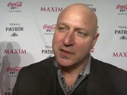 INTERVIEW: Tom Colicchio at Patron Presents The MAXIM Party Featuring Coca-Cola Zero Countdown With Paul Mitchell on 2/4/12 In Indianapolis, IN. Stock Footage