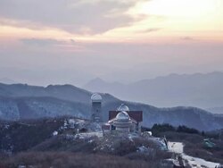 WS T/L Astronomy Observatory in Sobaeksan National Park / Yeongju, Gyeongsangbukdo, South Korea Stock Footage