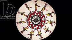 Animated 19th century phenakistoscope with master and dog Stock Footage