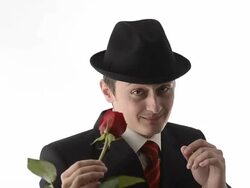 Man with hat, dancing Stock Footage