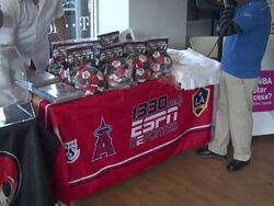 Atmosphere at the Sam Perkins Greets Fans At T-Mobile And Gears Up For NBA All-Star 2011 In Los Angeles at Huntington Park CA. (Footage by WireImage Video/GettyImages) Stock Footage