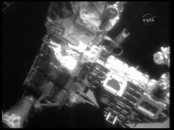 Crew untangles cable on shuttle boom News Clip