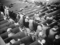 People depart to attend the March on Washington Stock Footage