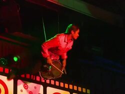 PERFORMANCE: Aerialists at Target "Falling For You" Event Stock Footage